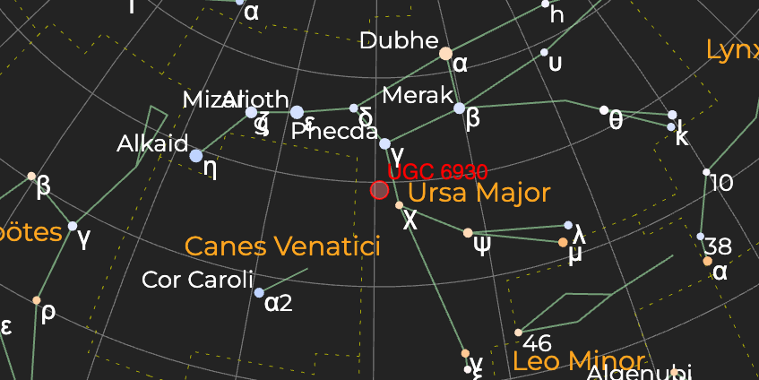 Сверхновая SN2020rcq - Расположение на астрономической карте