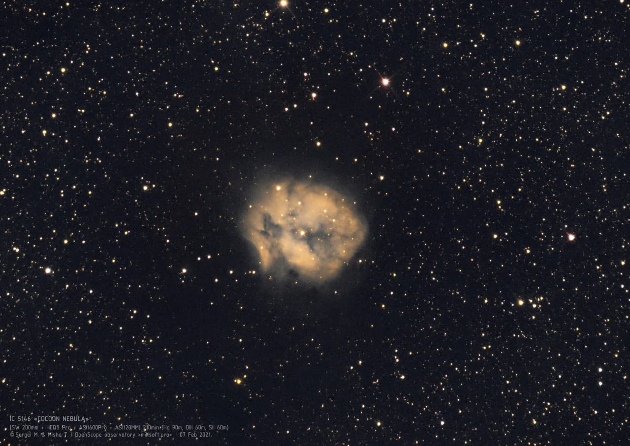 Туманность "Кокон" (IC 5146) Фотография объекта