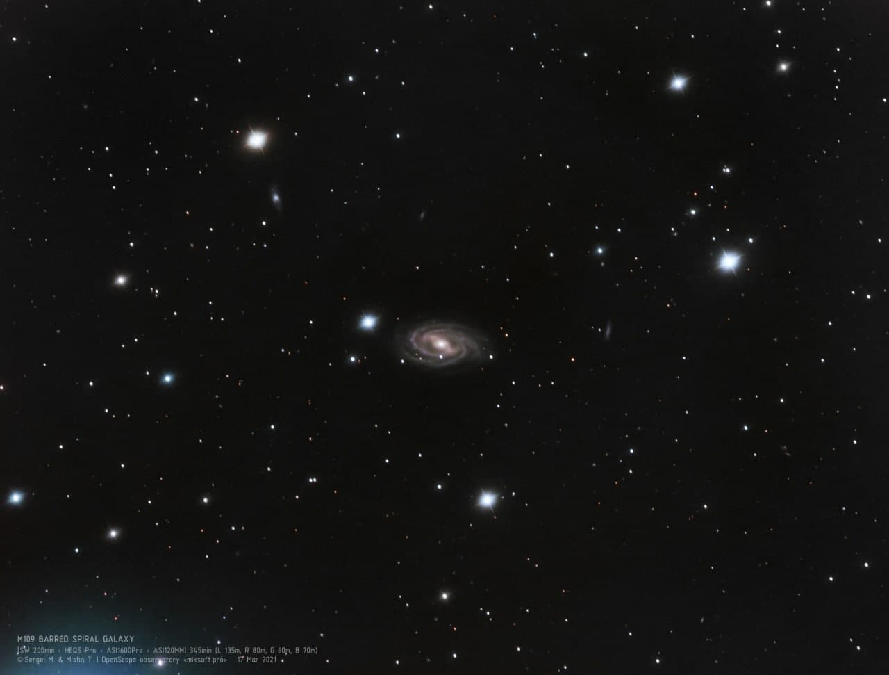 Спиральная галактика (M 109) Фотография объекта