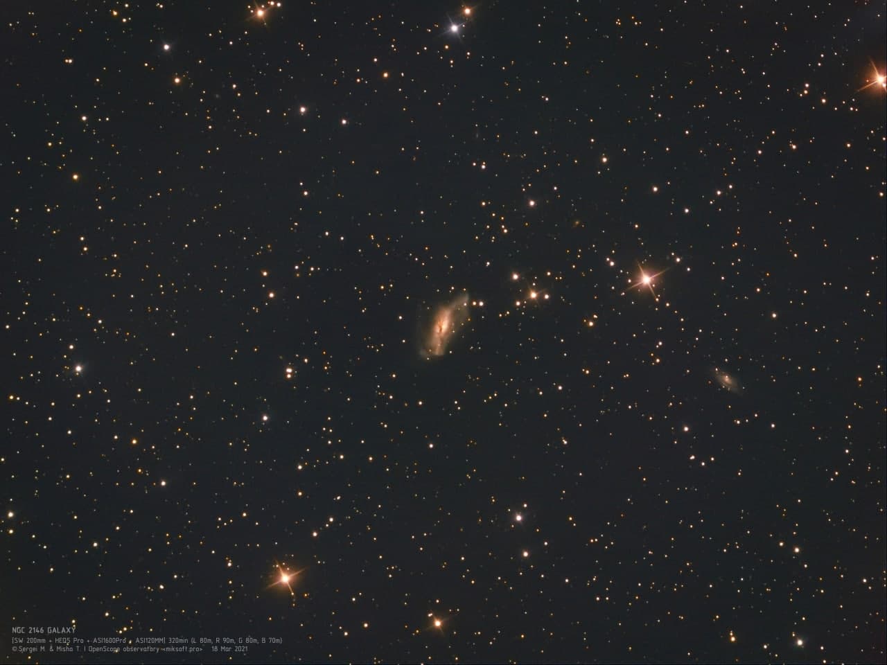 Галактика (NGC 2146) Фотография объекта