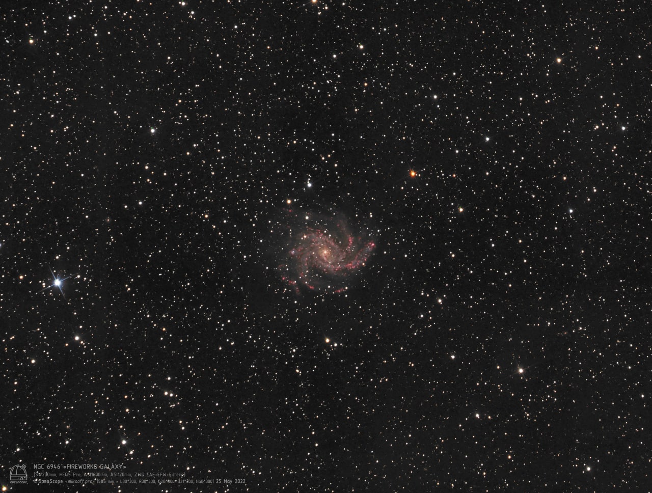 Галактика "Фейерверк" (NGC 6946) Фотография объекта