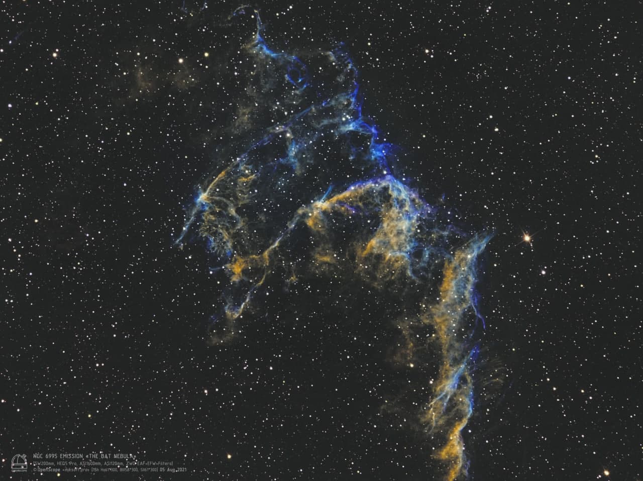 Туманность "Летучая мышь" (NGC 6995) Фотография объекта