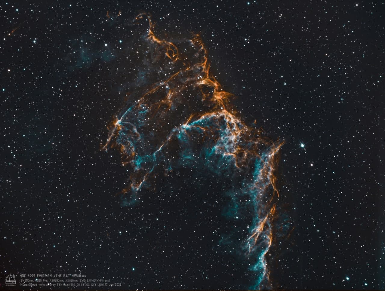 Туманность "Летучая мышь" (NGC 6995) Фотография объекта