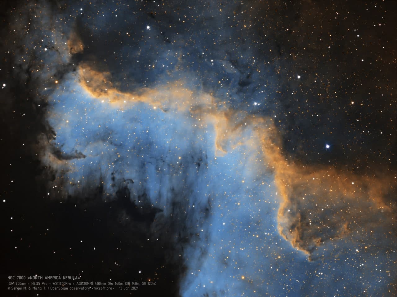 Туманность "Северная Америка" (NGC 7000) Фотография объекта